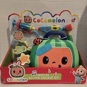 Cocomelon Musical Doctor Checkup Set Case 4 Play Pieces With Sound & Dr Song-NIB